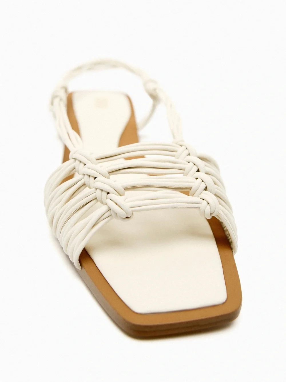 Zara White Knotted Sandals - Picture 5 of 8